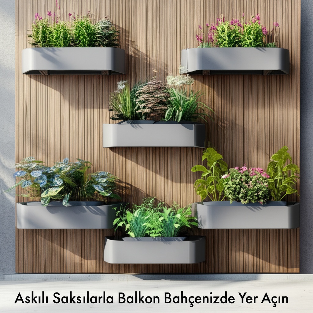 Askılı Saksılarla Balkon Bahçenizde Yer Açın